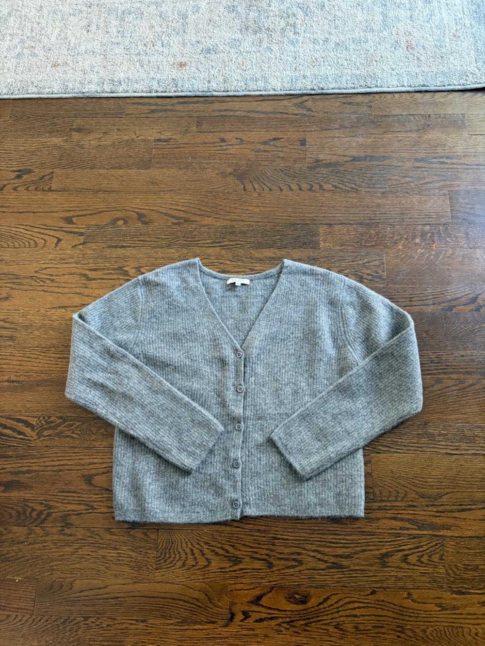 Z Supply Heather Grey V-Neck Button Front Cardigan